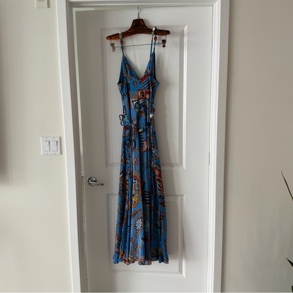 Farm Rio Blue Sunset Tapestry Sleeveless Midi Dress - Picture 7 of 9